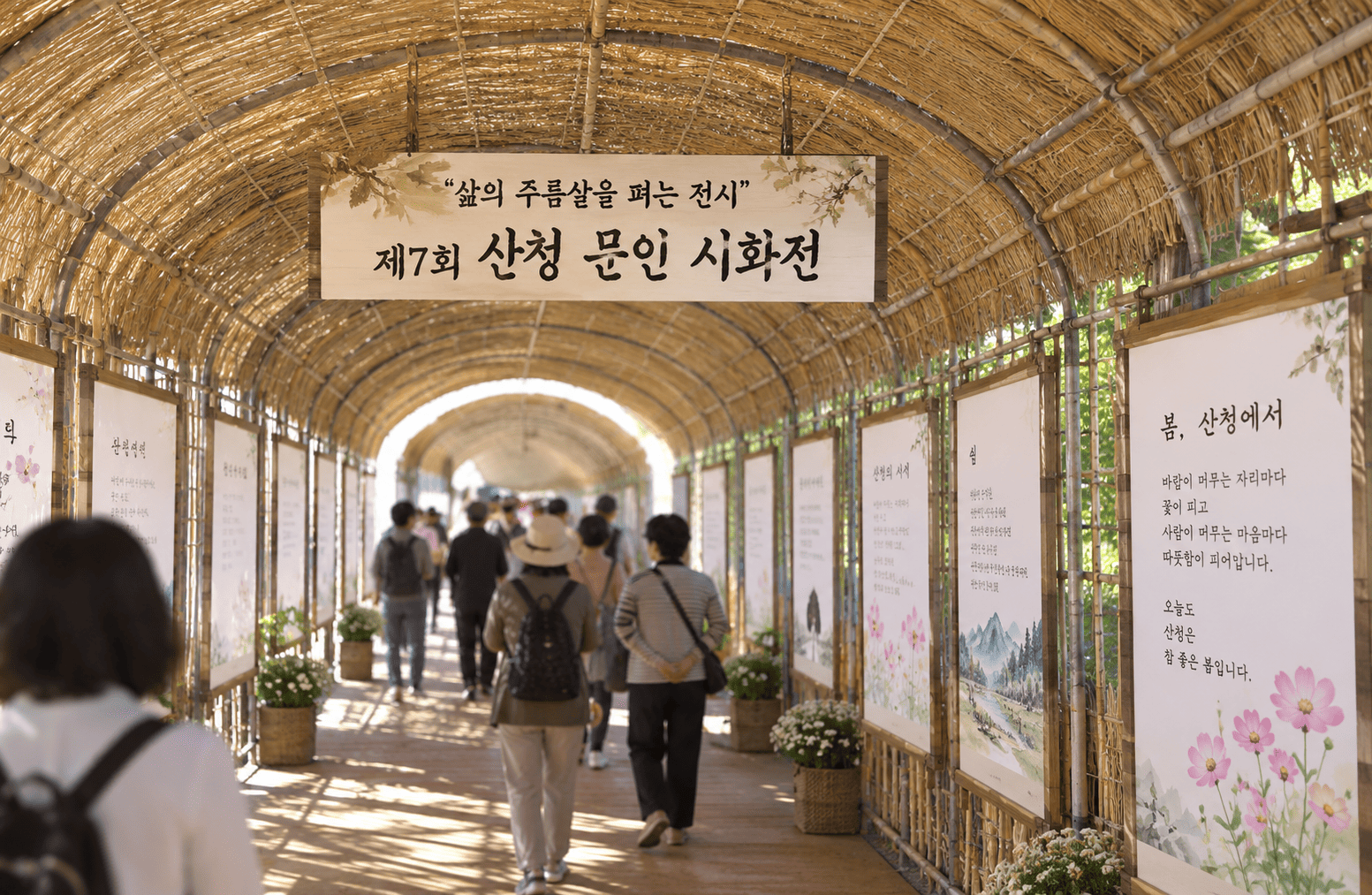 삶의 주름살을 펴는 전시 제7회 산청 문인 시화전
